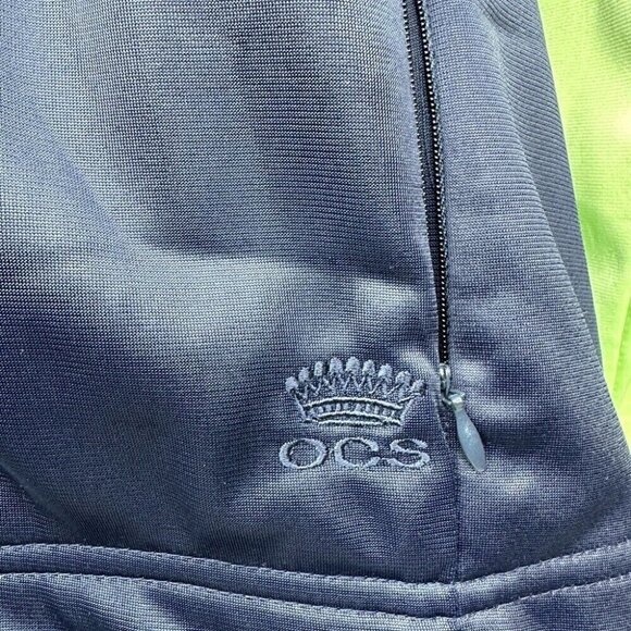 Oleg Cassini Sport Women’s Blue Vintage 90s Soft Shell Luxury Track Jacket M/C45 - Picture 10 of 15